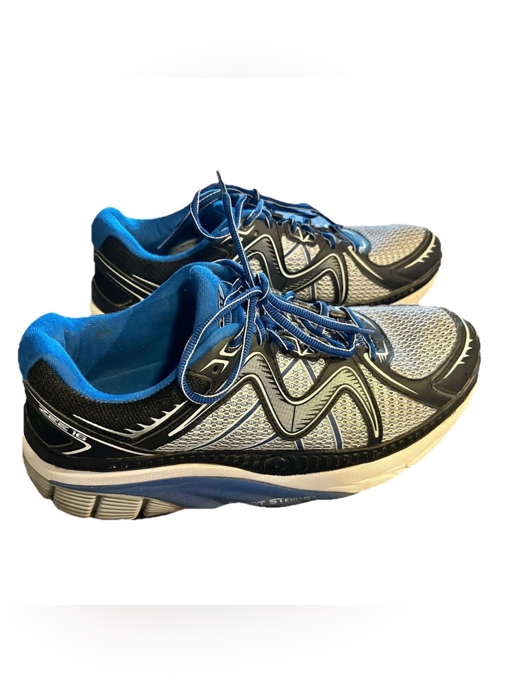 MBT Zee 16 Running Shoes Mens 11 Rocker Comfort Mesh, Silver, Blue & Black